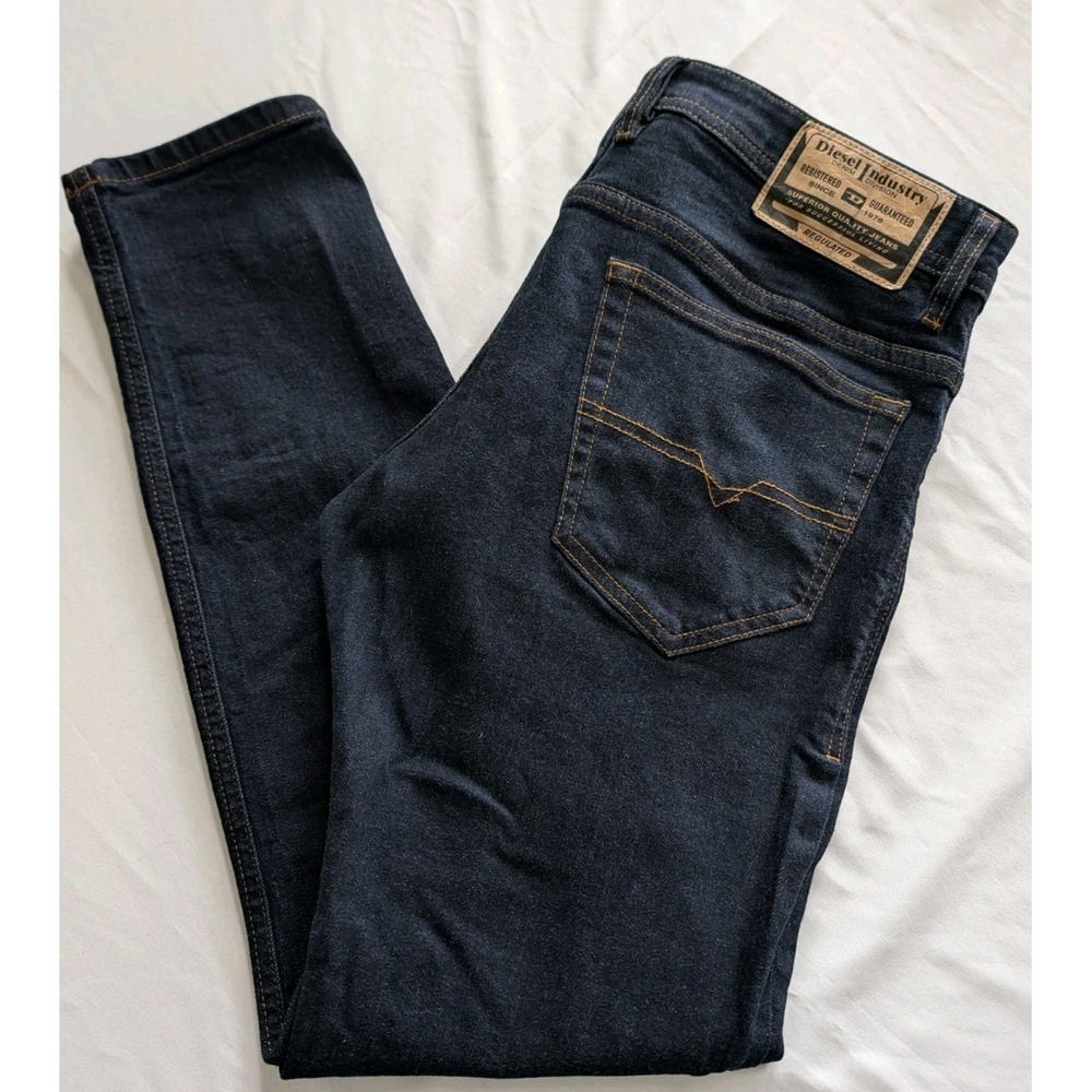 Diesel Thommer Slim Skinny Jeans Mens 34(36)x32 Dark Wash Stretch Denim EUC
